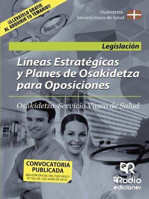 cover image of Líneas Estratégicas y Planes de Osakidetza para Oposiciones